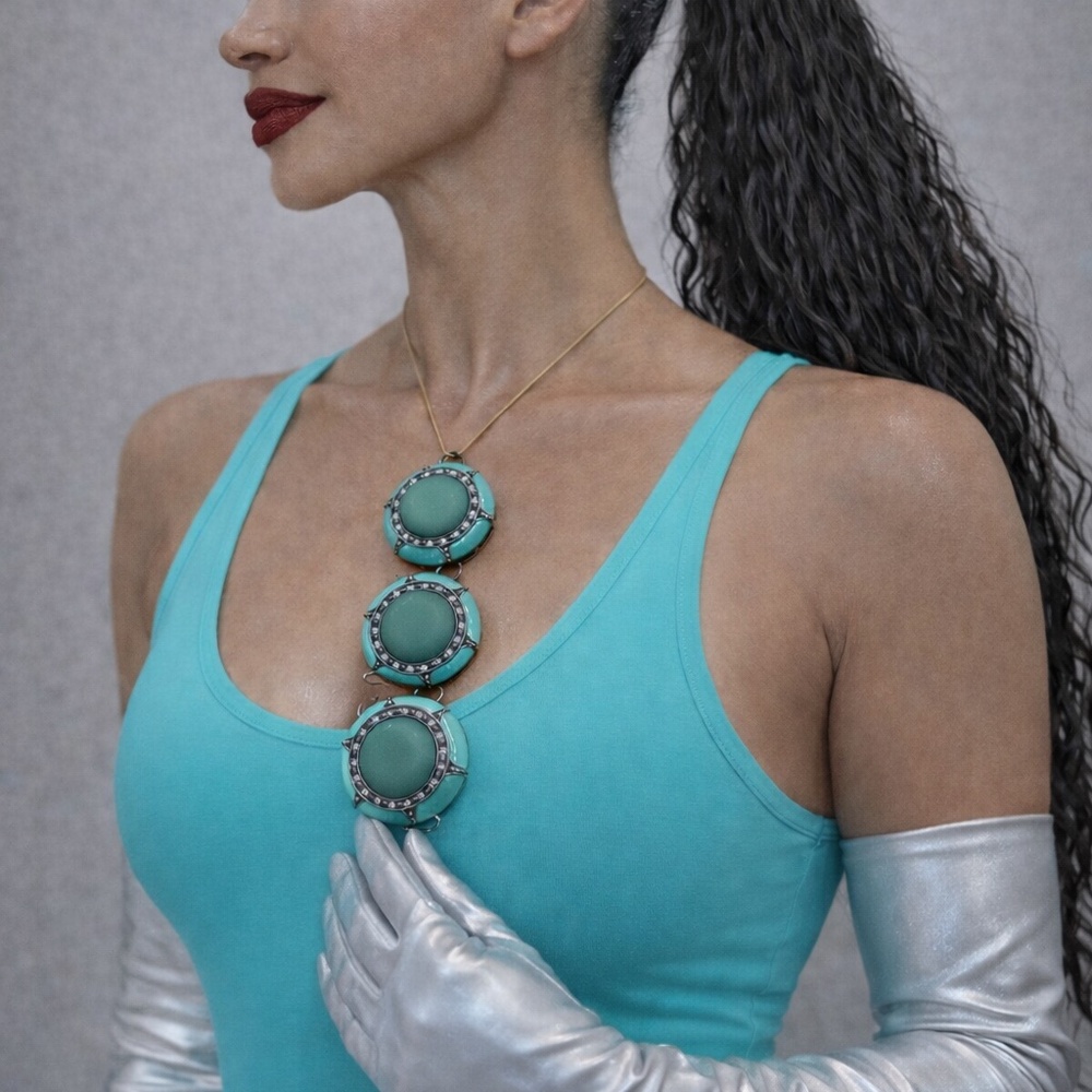 Gem 💎 drop necklace handmade byfirebody - Picture 2 of 3